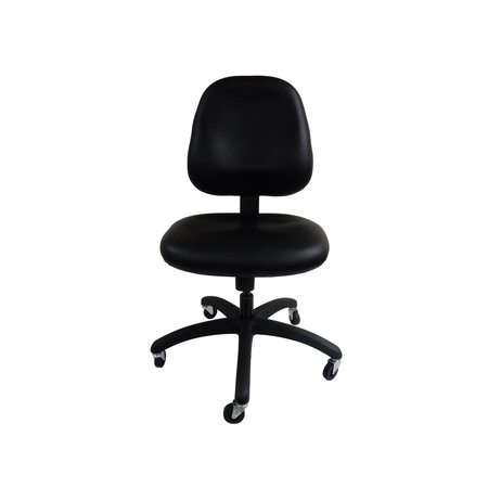 SHOPSOL Big and Tall Chair Desk Vinyl Seat Back 400 lb. Seat Capacity 1010954